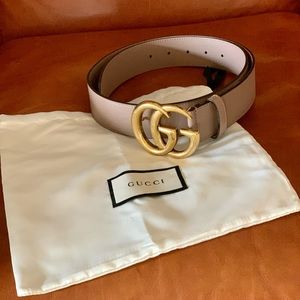 Gucci Dusty Pink Leather Belt Size 90